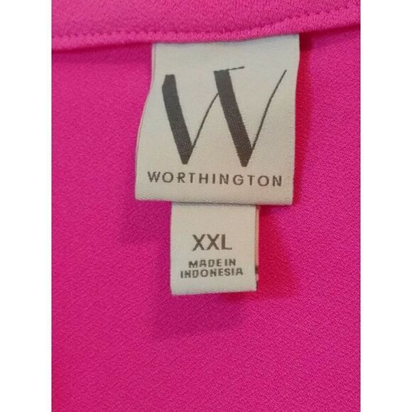 Worthington Top XXL Womens Sleeveless V Neck Stretch - Picture 3 of 4